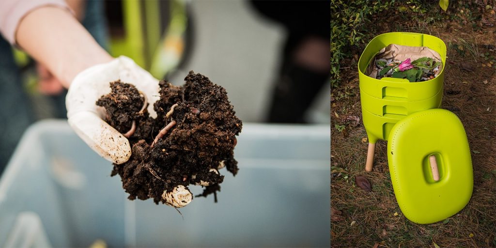 California earthworms are essential in vermicomposting. An example of home vermicomposter.