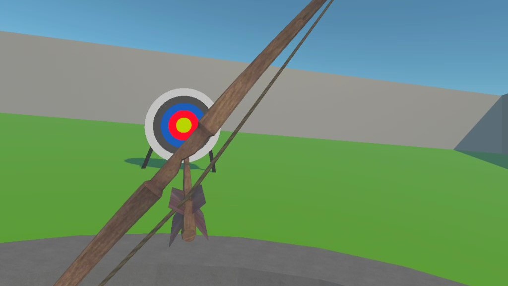 [Alt text: An image from the game, and archery practicing game.]