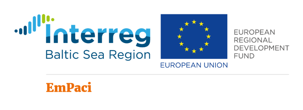 Logot Interreg Baltic Sea Region ja Euroopan aluekehitysrahasto sekä Empaci.