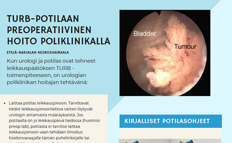 TURB-potilaan Hoito-ohjeella Lisää Potilasturvallisuutta - LAB Focus