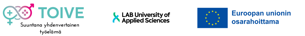 Kolme logoa: TOIVE, LAB ja Euroopan unionin osarahoittama