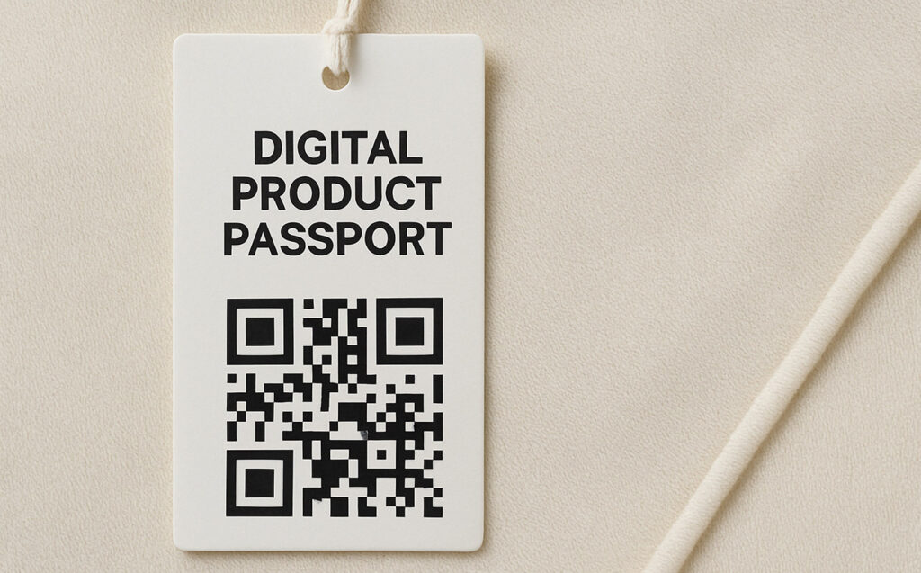 [Alt text: a label with a text digital product passport.]