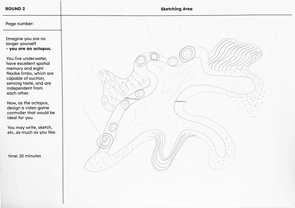 Sketch by Participant D during the Design Out Loud experiment.