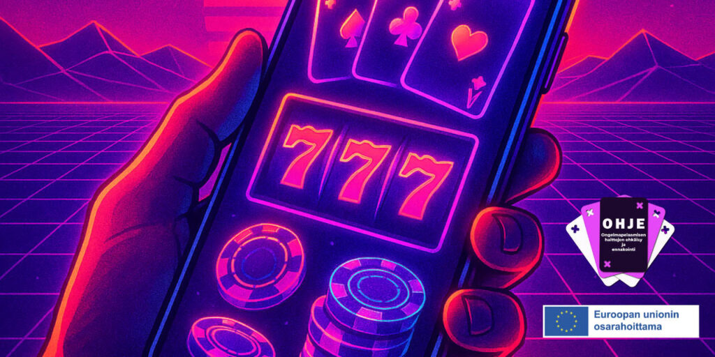 [Alt-teksi: tekoälyllä luotu kuva, jossa on rahapelaamiseen viittavia symboleja, kuten pelikortteja ja pelimerkkejä.]